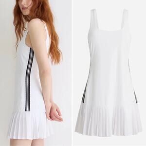 J. Crew Active Mini Pleated Dress White XS Tennis Golf Preppy Old Money